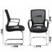 Jonas black mesh back visitors chair with black fabric seat and chrome cantilever frame JNS100C1-K