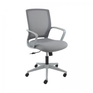 Jonas grey mesh back operator chair with grey fabric seat and grey