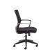 Jonas black mesh back operator chair with black fabric seat and black base JNS300T1-K