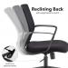 Jonas black mesh back operator chair with black fabric seat and black base JNS300T1-K