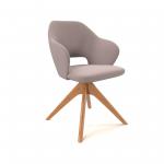 Jude single seater lounge chair with pyramid oak legs - forecast grey JUD03-FG
