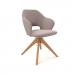 Jude single seater lounge chair with pyramid oak legs - forecast grey