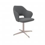 Jude single seater lounge chair with chrome 4 star base - elapse grey JUD05-EG