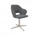 Jude single seater lounge chair with chrome 4 star base - elapse grey