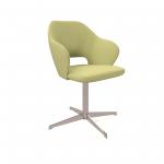 Jude single seater lounge chair with chrome 4 star base - endurance green JUD05-EN