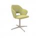 Jude single seater lounge chair with chrome 4 star base - endurance green