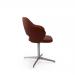 Jude single seater lounge chair with chrome 4 star base - extent red