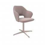 Jude single seater lounge chair with chrome 4 star base - forecast grey JUD05-FG