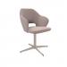 Jude single seater lounge chair with chrome 4 star base - forecast grey