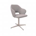 Jude single seater lounge chair with chrome 4 star base - late grey JUD05-LG