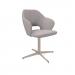 Jude single seater lounge chair with chrome 4 star base - late grey