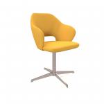 Jude single seater lounge chair with chrome 4 star base - lifetime yellow JUD05-LY