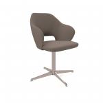 Jude single seater lounge chair with chrome 4 star base - present grey JUD05-PG