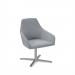 Juna fully upholstered medium back lounge chair with 4 star aluminium swivel base with auto return - late grey