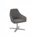 Juna fully upholstered medium back lounge chair with 4 star aluminium swivel base with auto return - present grey