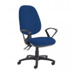 Jota extra high back operator chair with fixed arms - Curacao Blue JX43-000-YS005