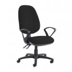 Jota extra high back operator chair with fixed arms - Havana Black JX43-000-YS009
