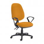 Jota extra high back operator chair with fixed arms - Solano Yellow JX43-000-YS072