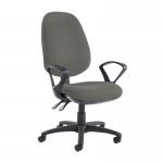 Jota extra high back operator chair with fixed arms - Slip Grey