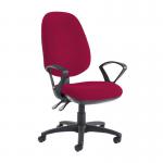 Jota extra high back operator chair with fixed arms - Diablo Pink JX43-000-YS101