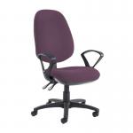 Jota extra high back operator chair with fixed arms - Bridgetown Purple JX43-000-YS102