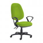 Jota extra high back operator chair with fixed arms - Madura Green