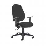 Jota extra high back operator chair with adjustable arms - Havana Black JX44-000-YS009