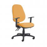 Jota extra high back operator chair with adjustable arms - Solano Yellow