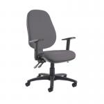 Jota extra high back operator chair with adjustable arms - Blizzard Grey