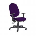 Jota extra high back operator chair with adjustable arms - Tarot Purple