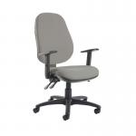 Jota extra high back operator chair with adjustable arms - Slip Grey JX44-000-YS094