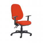 Jota extra high back operator chair with adjustable arms - Tortuga Orange JX44-000-YS168