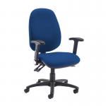Jota extra high back operator chair with folding arms - Curacao Blue JX46-000-YS005