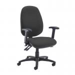 Jota extra high back operator chair with folding arms - Havana Black JX46-000-YS009