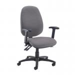 Jota extra high back operator chair with folding arms - Blizzard Grey JX46-000-YS081