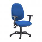 Jota extra high back operator chair with folding arms - Scuba Blue JX46-000-YS082