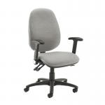 Jota extra high back operator chair with folding arms - Slip Grey JX46-000-YS094