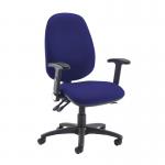 Jota extra high back operator chair with folding arms - Ocean Blue JX46-000-YS100