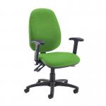 Jota extra high back operator chair with folding arms - Lombok Green JX46-000-YS159