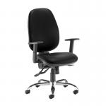 Jota ergo 24hr ergonomic asynchro task chair - Nero Black vinyl JXERGOB-00110