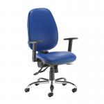Jota ergo 24hr ergonomic asynchro task chair - Ocean Blue vinyl JXERGOB-74465