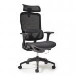 Kara high back exec mesh task chair in black KAR300T1-K