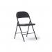 Kava steel folding chair with soft padded PVC seat and back - 4 Units per box - Black KAV100-K