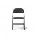 Kava steel folding chair with soft padded PVC seat and back - 4 Units per box - Black KAV100-K