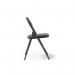 Kava steel folding chair with soft padded PVC seat and back - 4 Units per box - Black KAV100-K