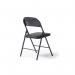 Kava steel folding chair with soft padded PVC seat and back - 4 Units per box - Black KAV100-K