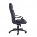 King high back managers chair - black leather faced KNG300T1