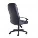 King high back managers chair - black leather faced KNG300T1