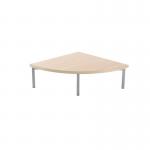 Kraft corner unit table 700mm x 700mm with oak top - made to order