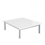 Kraft square coffee table 700mm x 700mm with white top - made to order